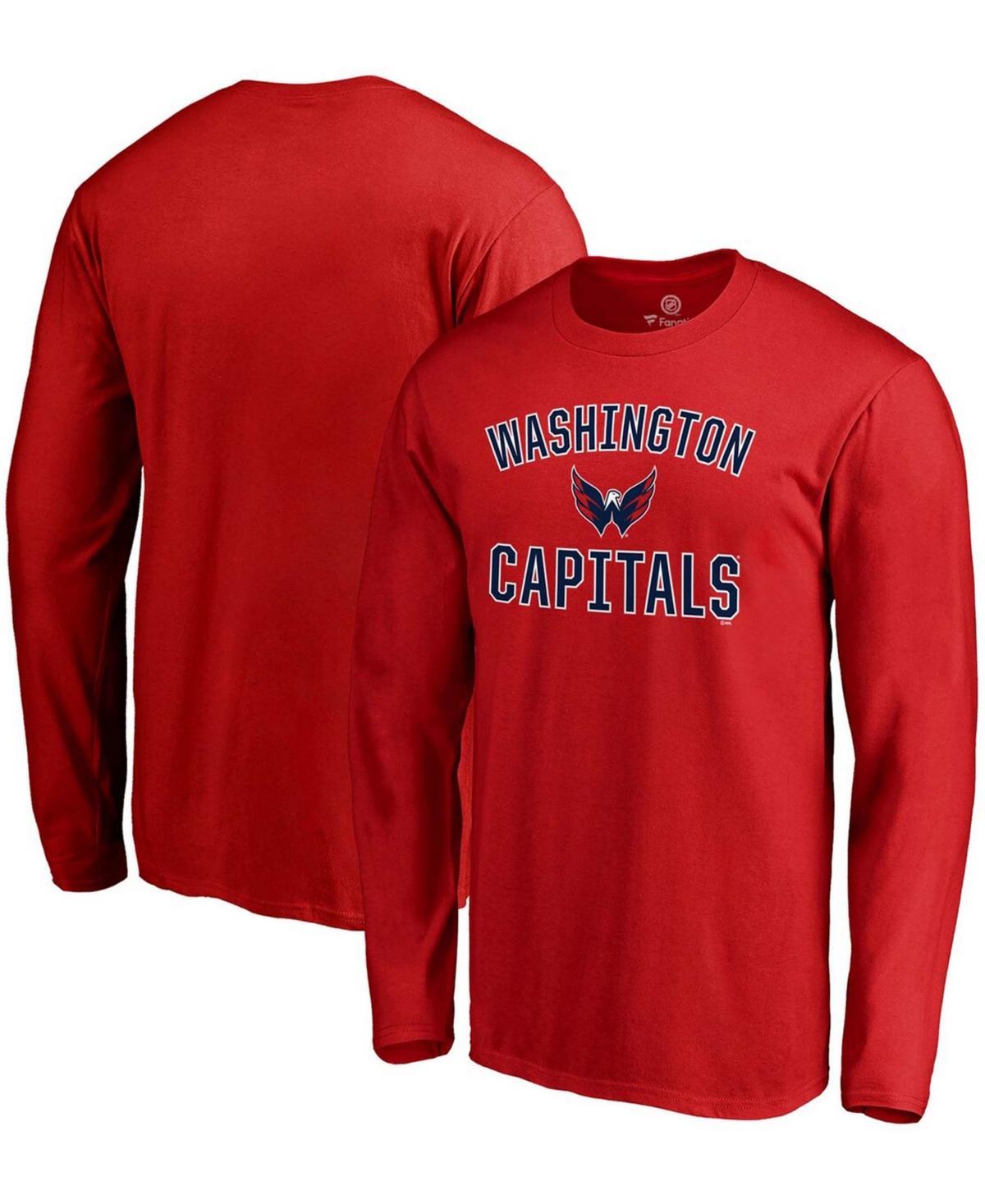 Mens Fanatics Branded Washington Capitals Team Victory Arch Long Sleeve T-Shirt Product Image