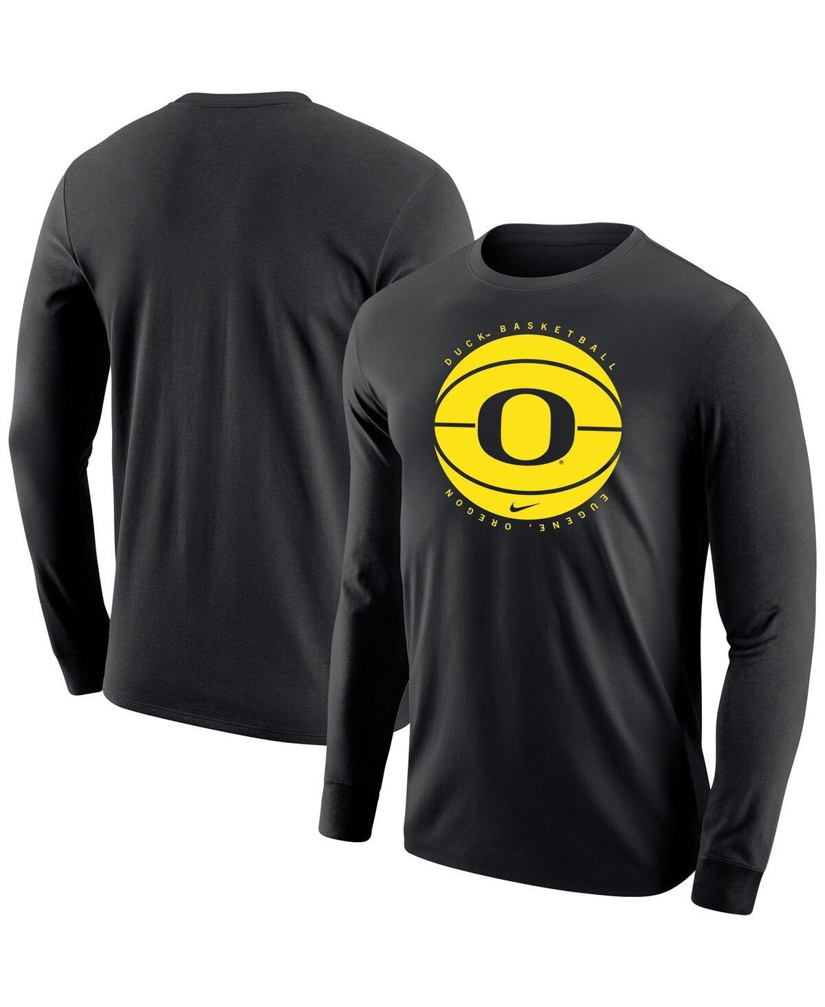 Mens Nike Black Oregon Ducks Basketball Long Sleeve T-shirt Product Image