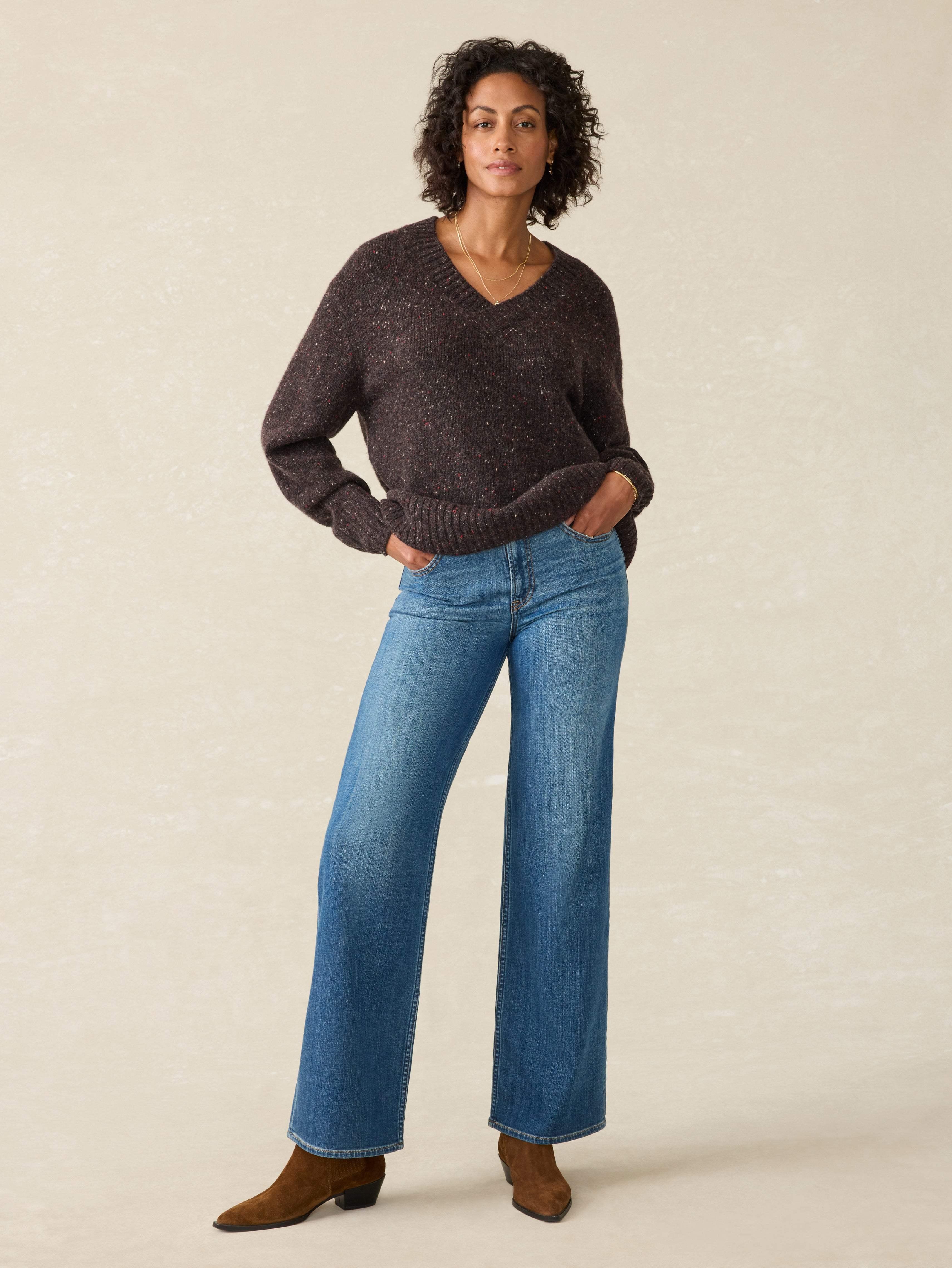 Driftwood Donegal Sweater - Blackberry Female Product Image