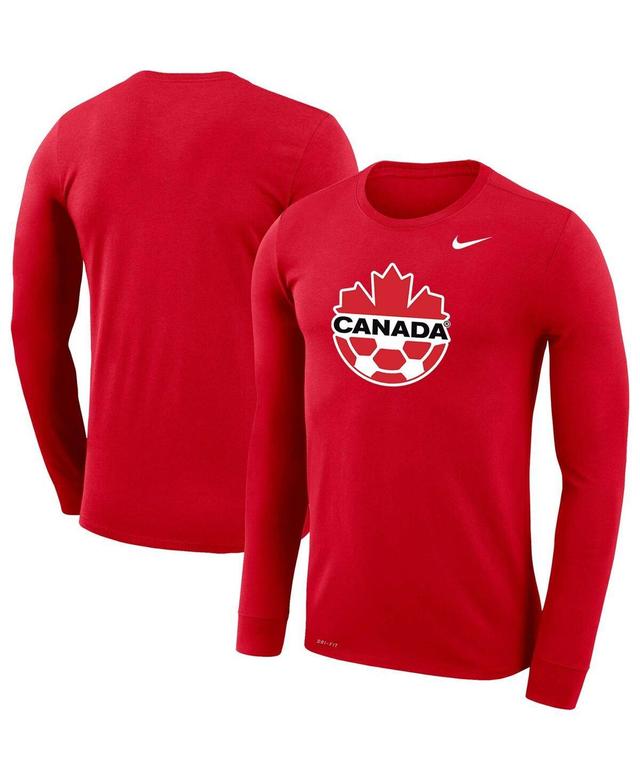 Mens Nike Red Canada Soccer Primary Logo Legend Performance Long Sleeve T-shirt Product Image