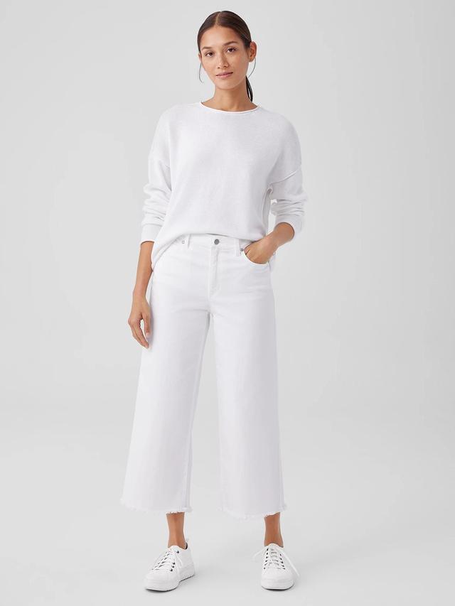 EILEEN FISHER Organic Cotton Denim Wide-Leg Jeanfemale Product Image