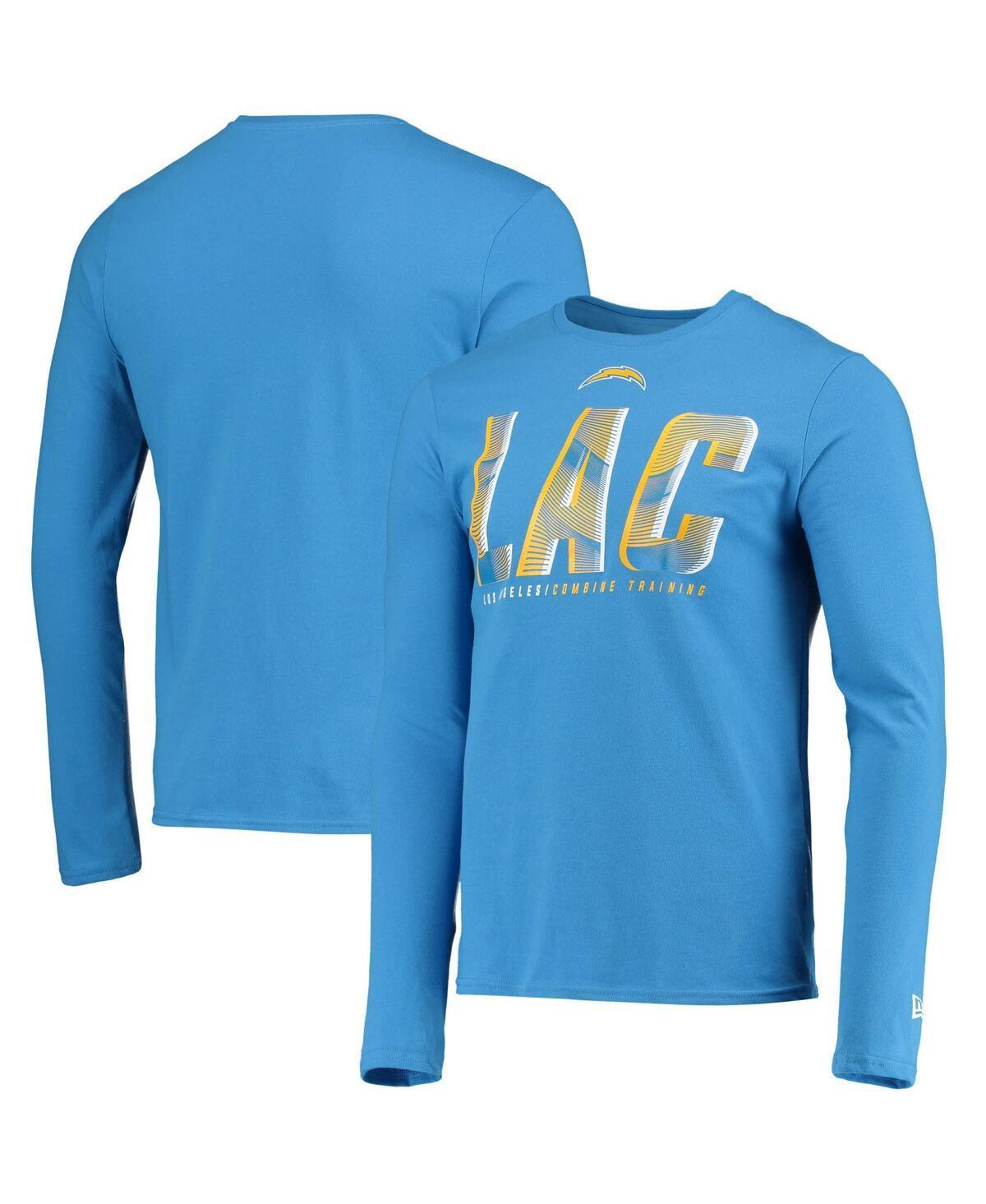 Mens New Era Powder Blue Los Angeles Chargers Combine Authentic Static Abbreviation Long Sleeve T-shirt Product Image