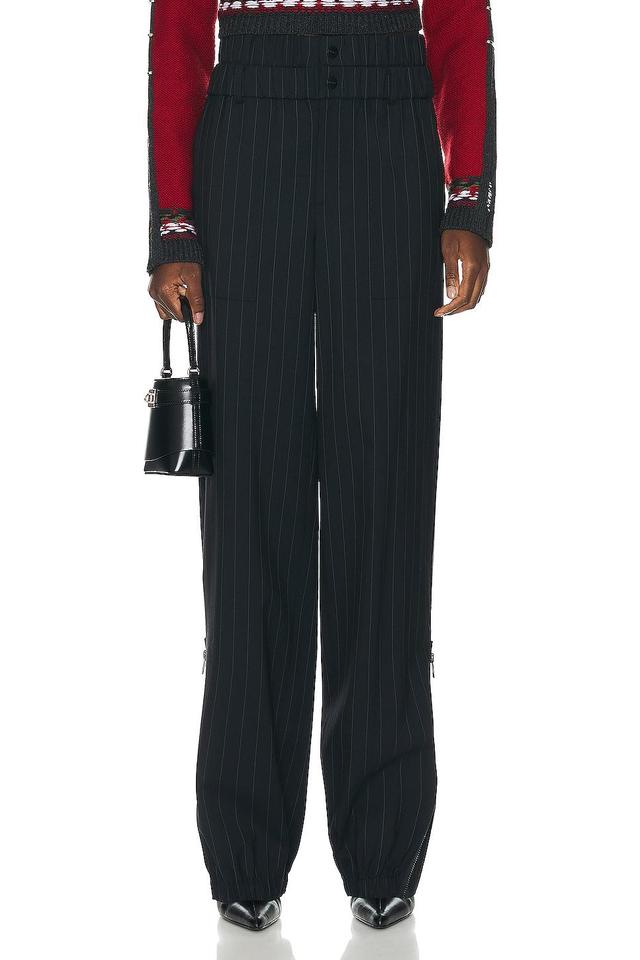 Monse Pinstripe Double Waistband Jogger Pant Charcoal. (also in 4). Product Image