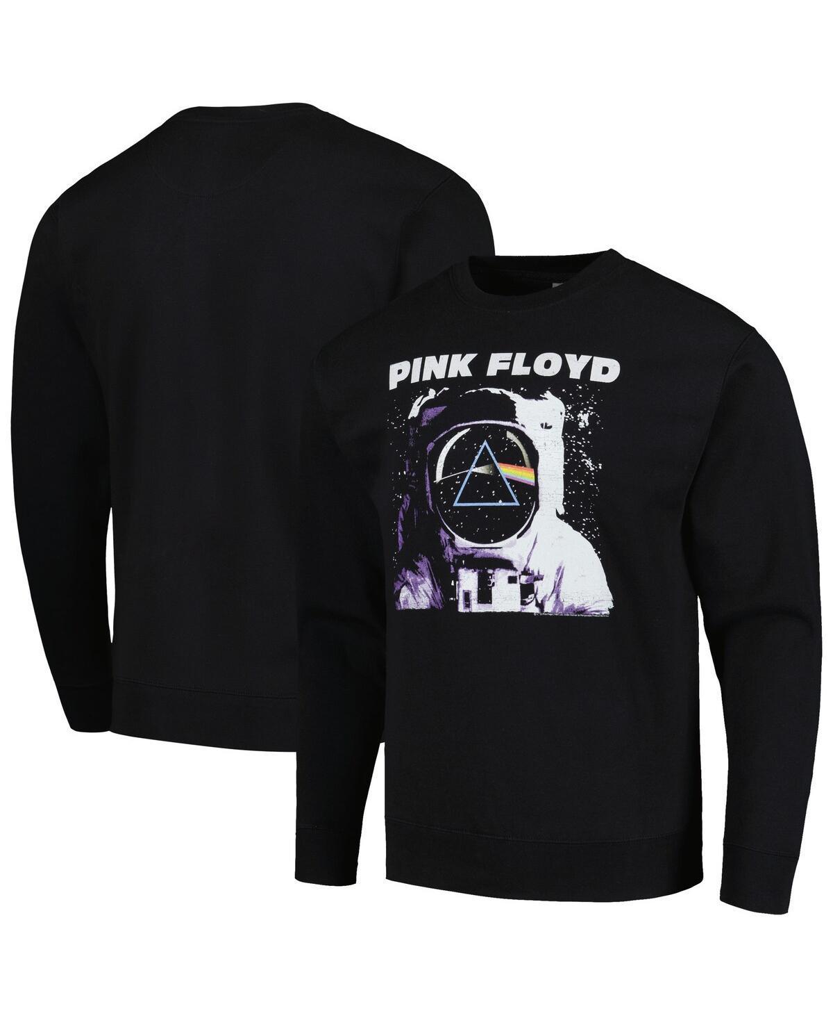 Mens Black Pink Floyd Moon Pullover Sweatshirt Product Image