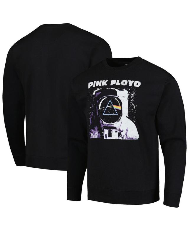 Mens Black Pink Floyd Moon Pullover Sweatshirt Product Image