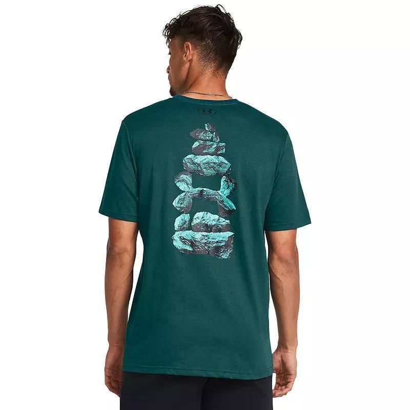 Mens Under Armour Outdoor Rock Stack Graphic Tee Hydro Blue Product Image