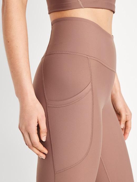 High-Waisted PowerSoft Crop Leggings Product Image