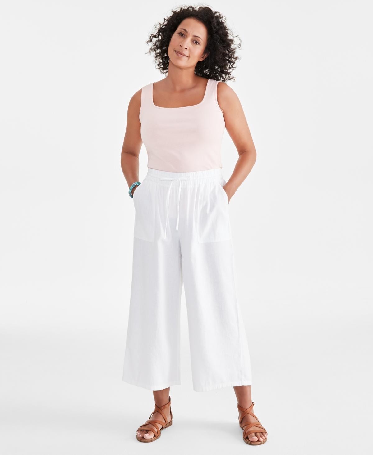 Women's Cropped Drawstring Pants, Created for Macy's Product Image