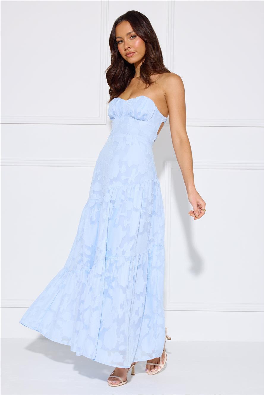 My Best Strapless Maxi Dress Blue Product Image