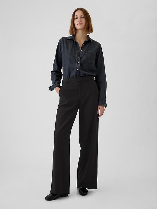 365 High Rise Brushed Twill Trousers Product Image