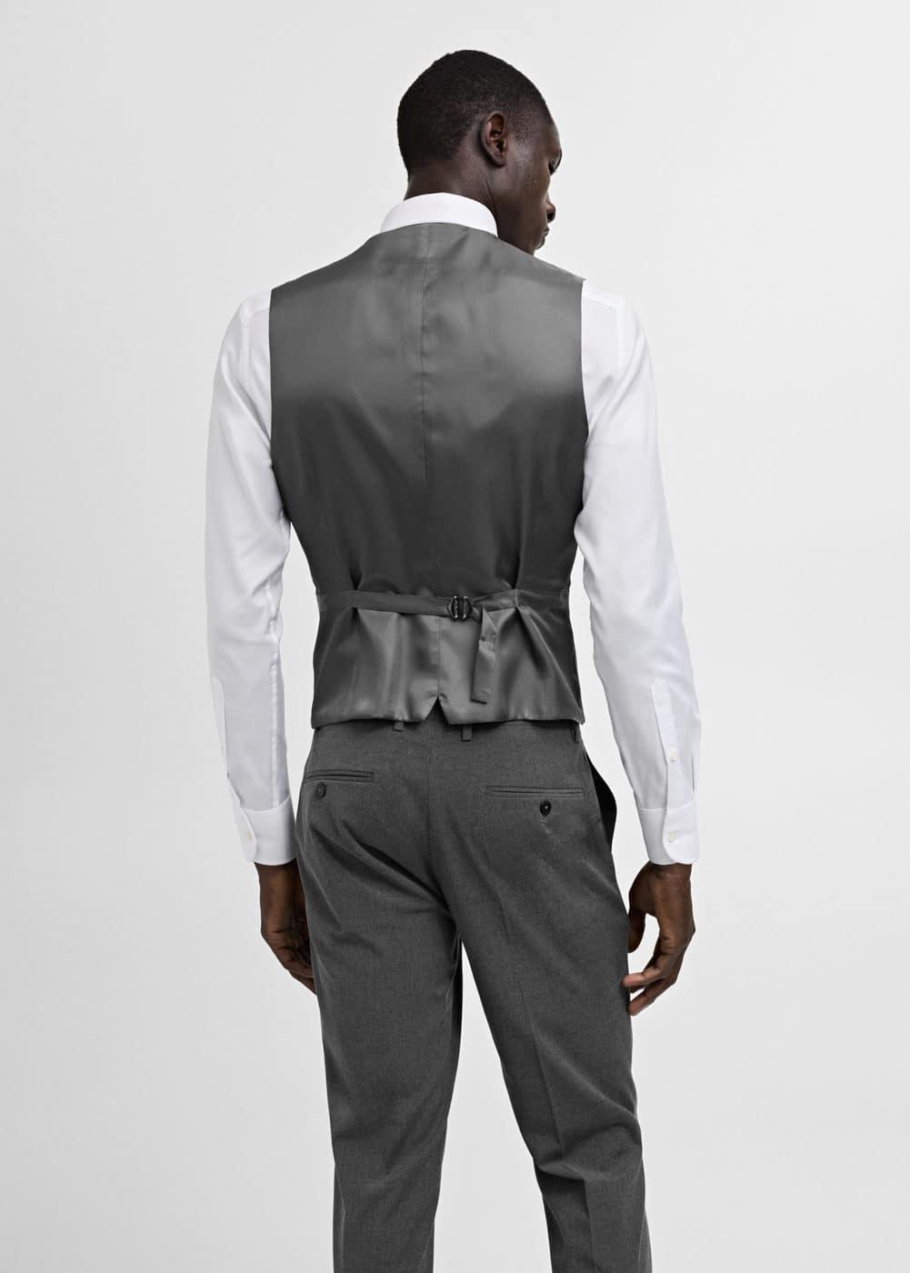 MANGO MAN - Super slim-fit stretch fabric suit vest greyMen Product Image