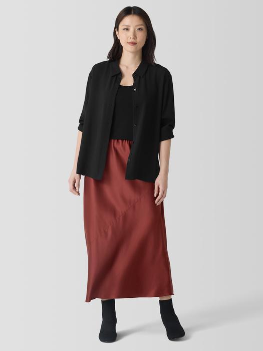 EILEEN FISHER Stretch Silk Charmeuse Bias Skirtfemale Product Image