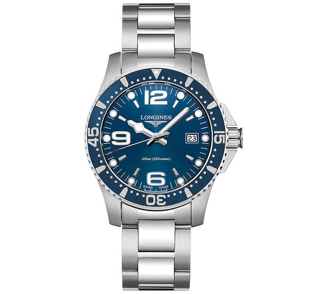 Longines Mens Swiss HydroConquest Stainless Steel Bracelet Watch 41mm Product Image