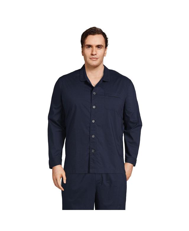 Big & Tall Lands End Broadcloth Pajama Sleep Shirt, Mens Product Image