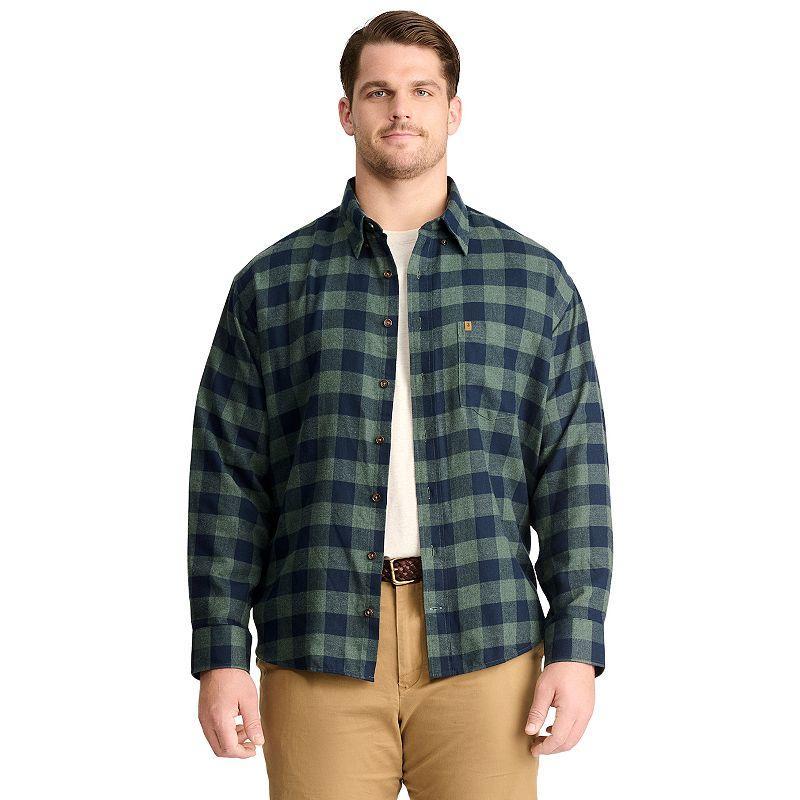 Big & Tall Mens IZOD Flannel Button Down Shirt Product Image