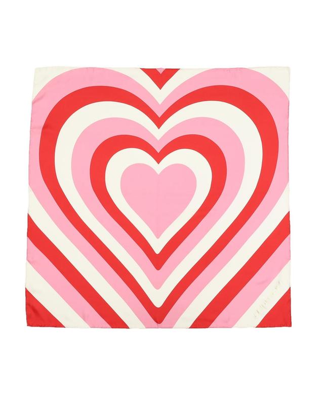 Kate Spade New York oversize heart square silk scarf Product Image