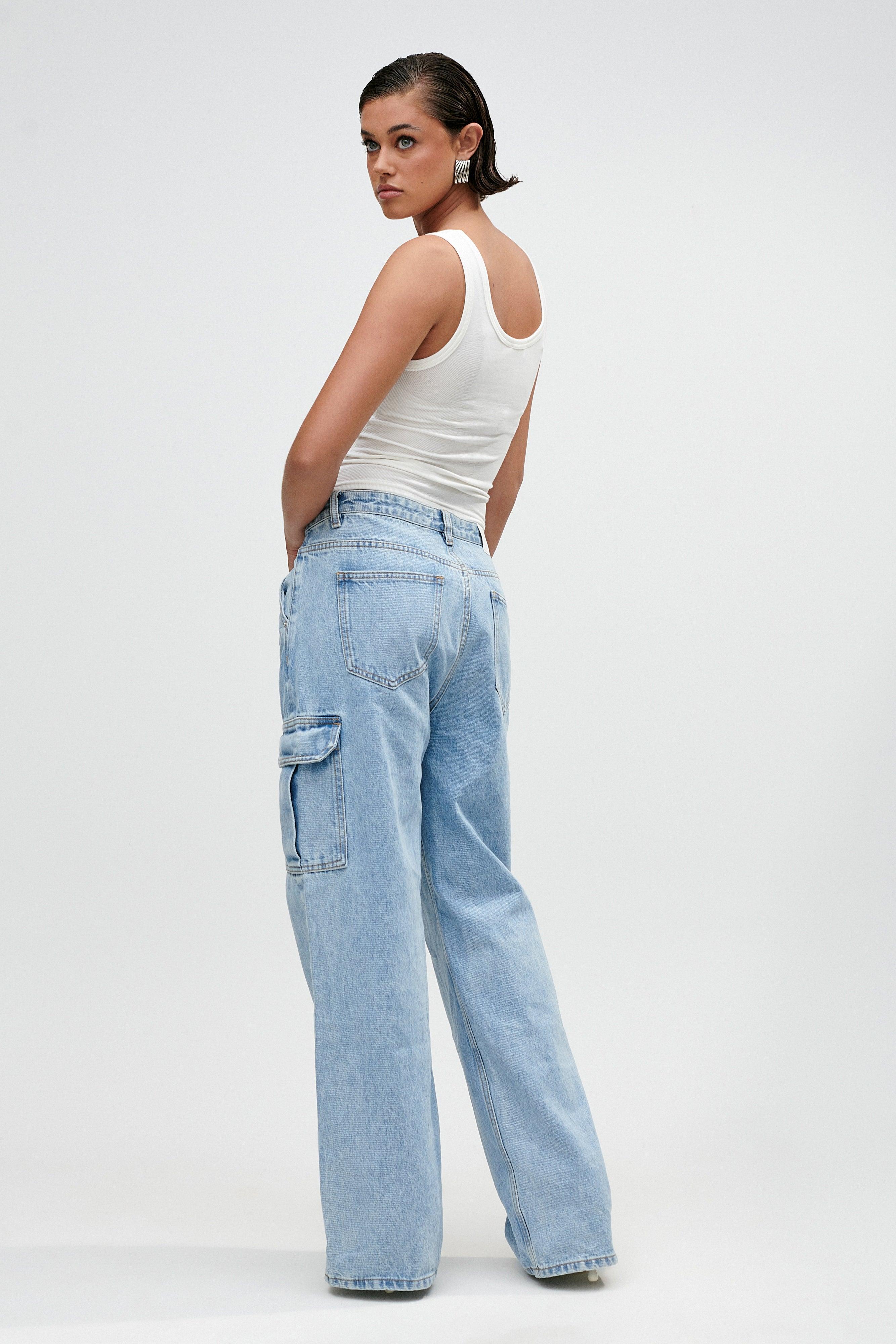 Jagger Mid Rise Oversized Denim Jean - Mid Blue Product Image