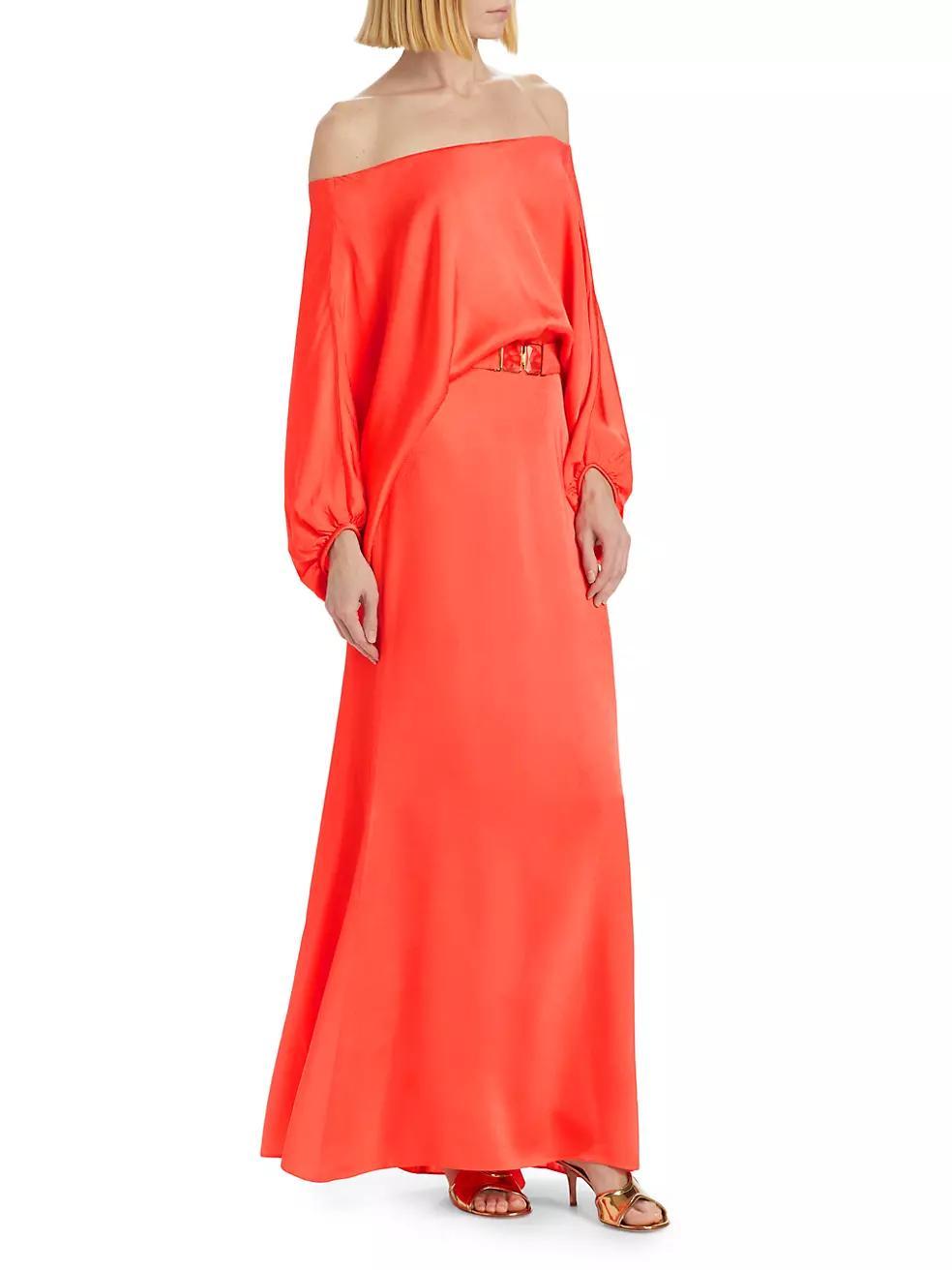 Lorella Belted Off-The-Shoulder Dress Product Image