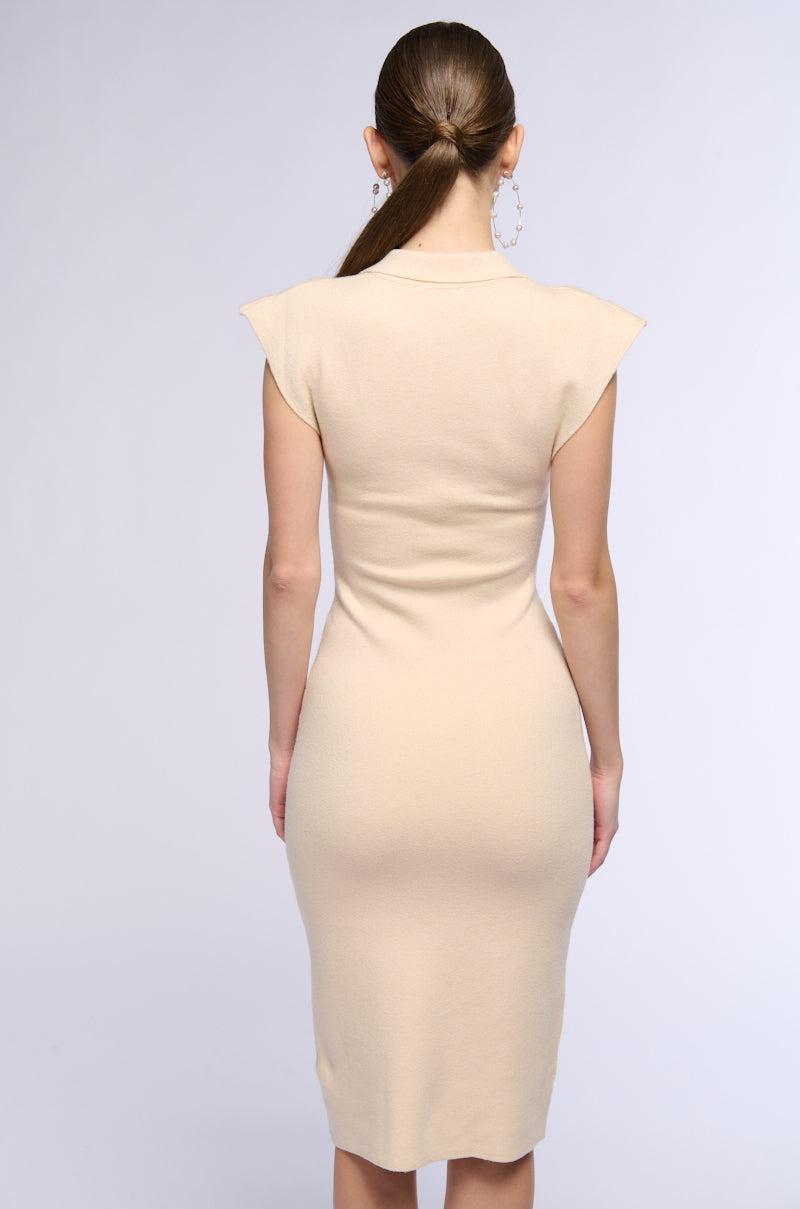 CALL ME CLASSY KNIT MIDI DRESS Product Image