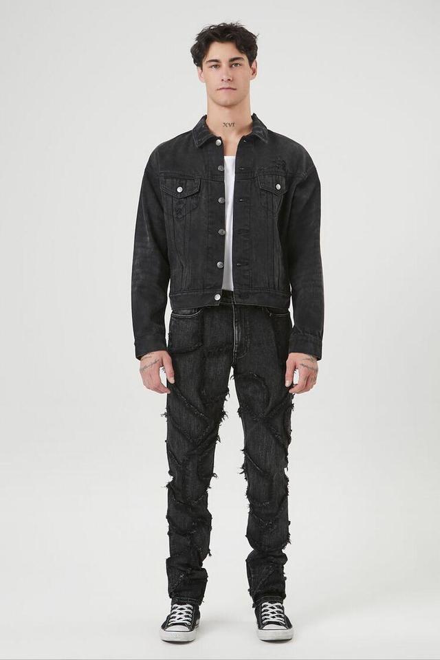 Frayed Slim-Fit Mid-Rise Jeans | Forever 21 Product Image