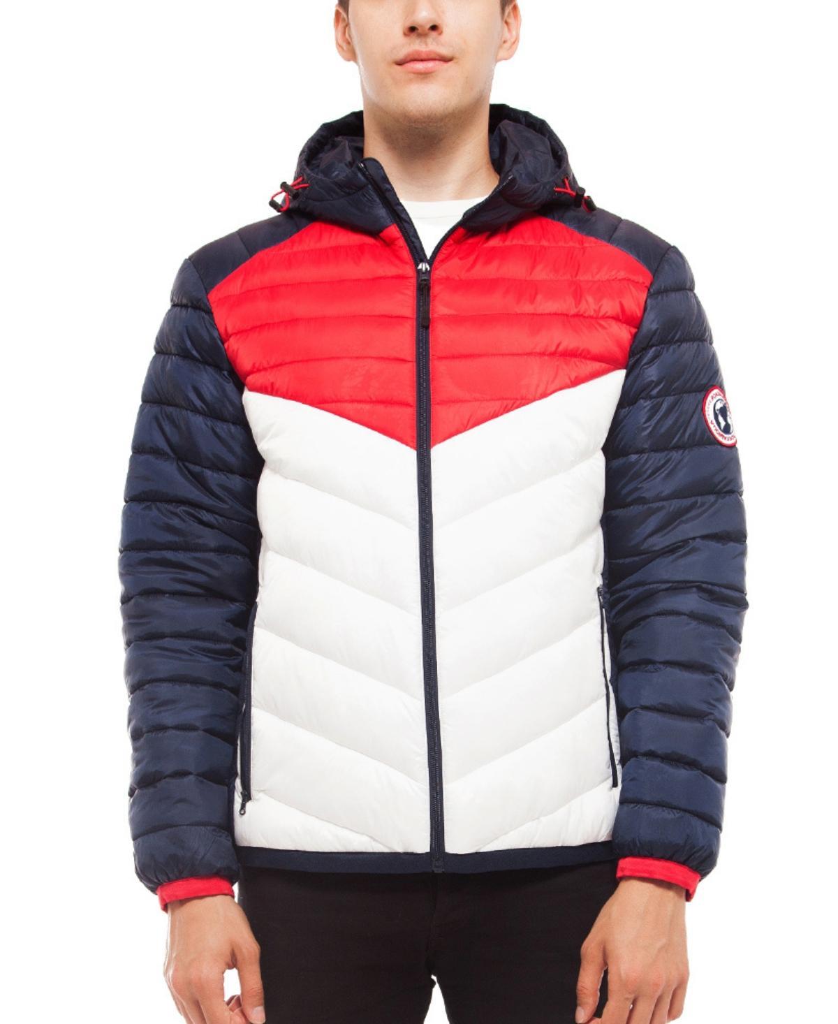 Rokka&Rolla Mens Light Weight Quilted Hooded Puffer Jacket Coat Product Image