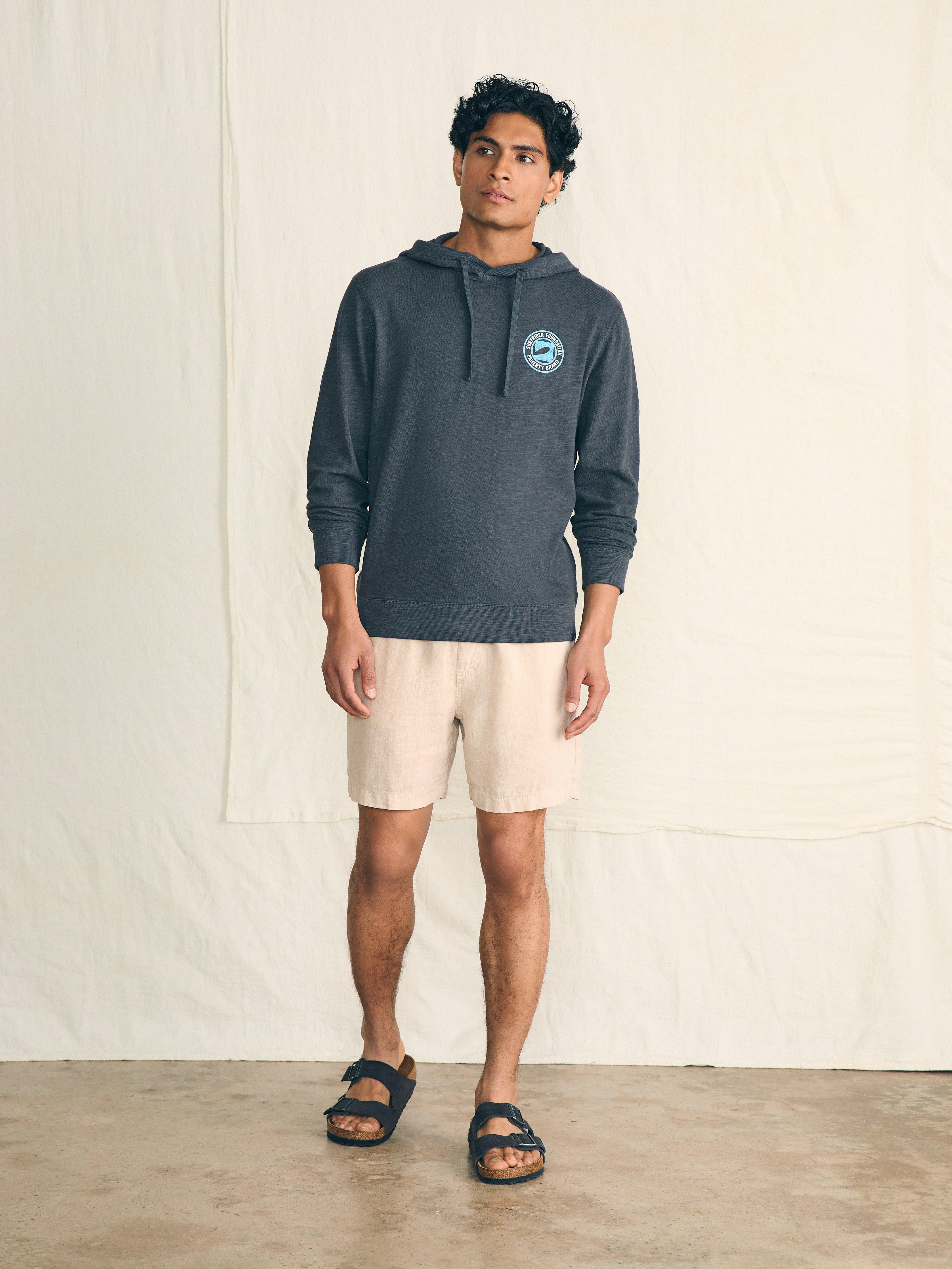 Surfrider Sunwashed Slub Hoodie - Graphite Male Product Image