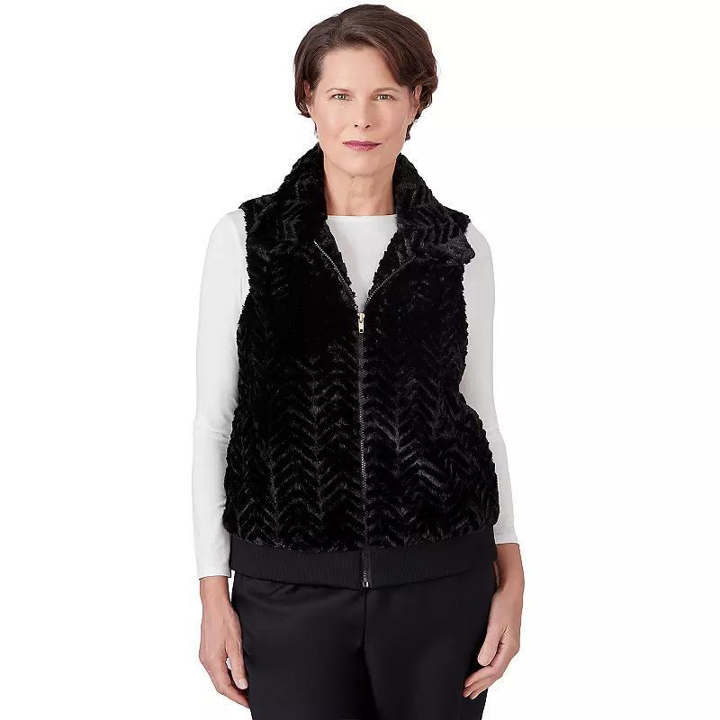 Womens Alfred Dunner Faux-Fur Vest Product Image