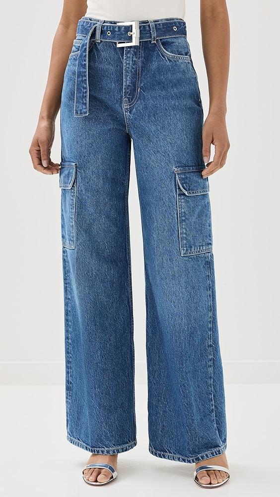 Reformation Cary Belted Cargo High Rise Slouchy Jeans | Shopbop Product Image