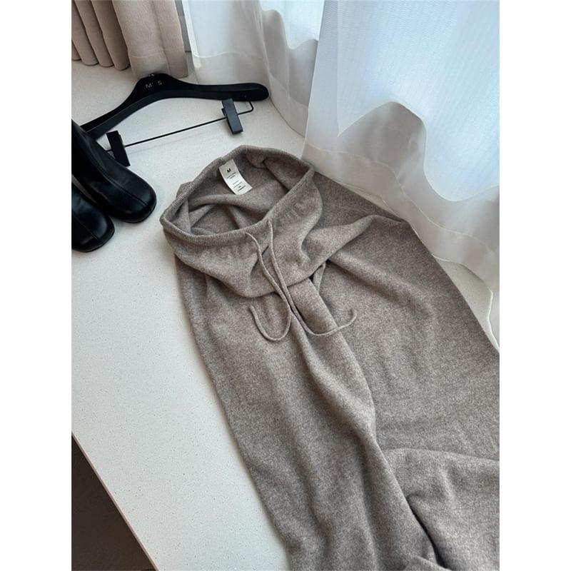 High Waist Plain Wide Leg Pants Product Image