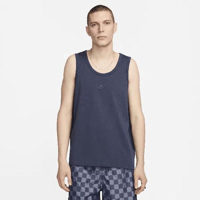 NIKE Men's  Sportswear Premium Essentials Tank Top In Thunder Blue Product Image