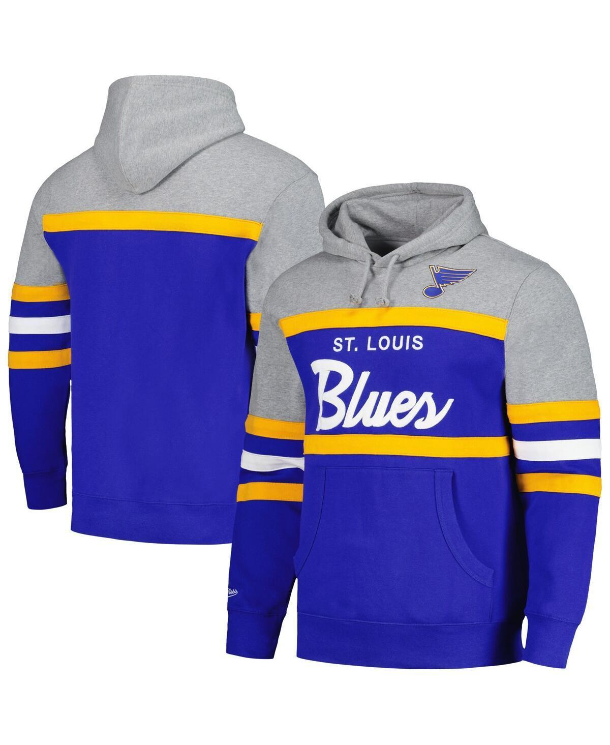 Mens Mitchell & Ness Blue St. Louis Blues Head Coach Pullover Hoodie - Blue Product Image