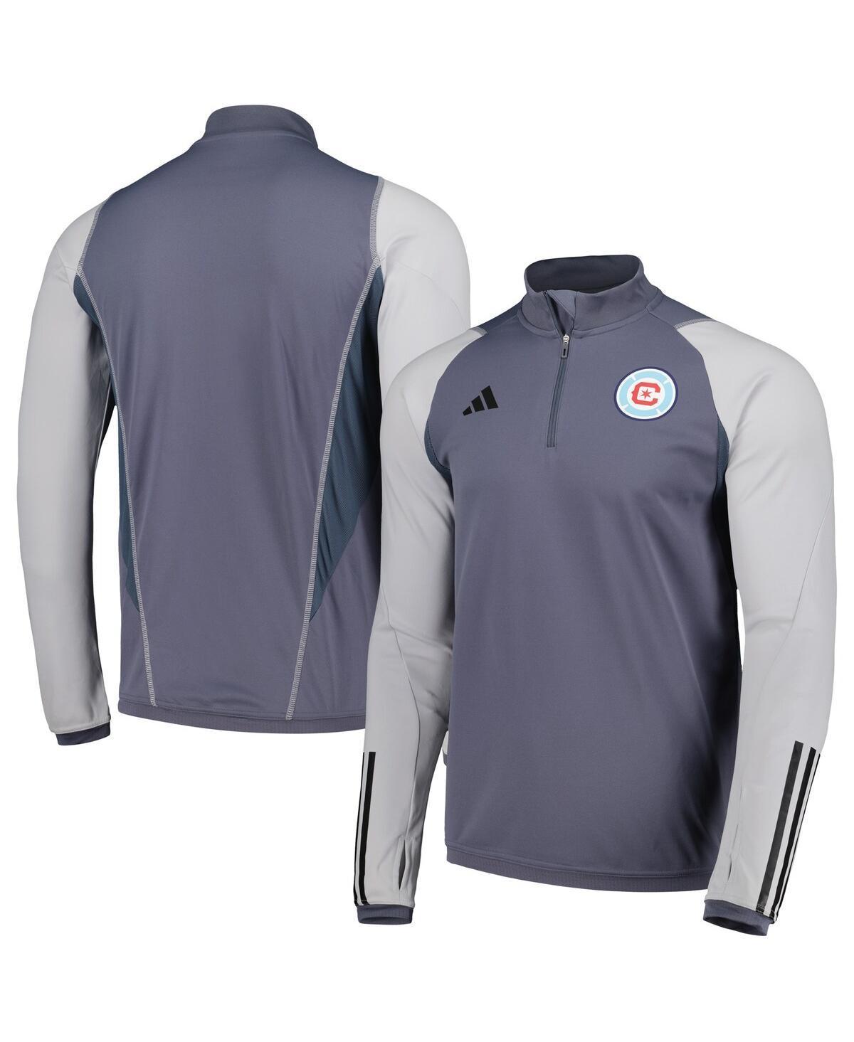 Mens adidas Gray Chicago Fire 2023 On-Field AEROREADY Quarter-Zip Training Top Product Image