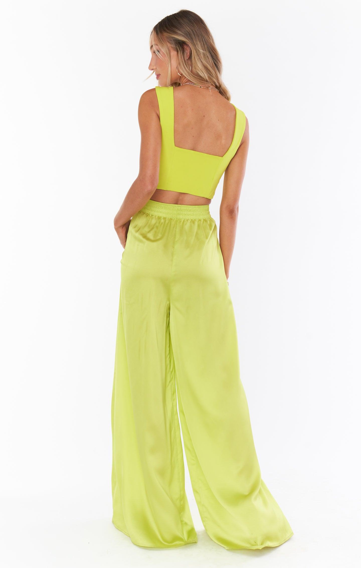 Irwin Pants ~ Citrine Luxe Satin Product Image