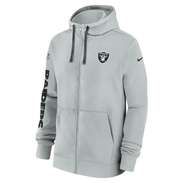 Las Vegas Raiders Sideline Team Issue Club Men's Nike Full Zip Hoodie Product Image