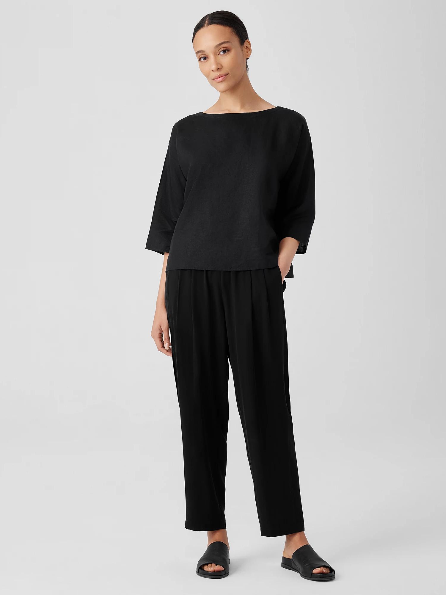 EILEEN FISHER Silk Georgette Crepe Lantern Pantfemale product image