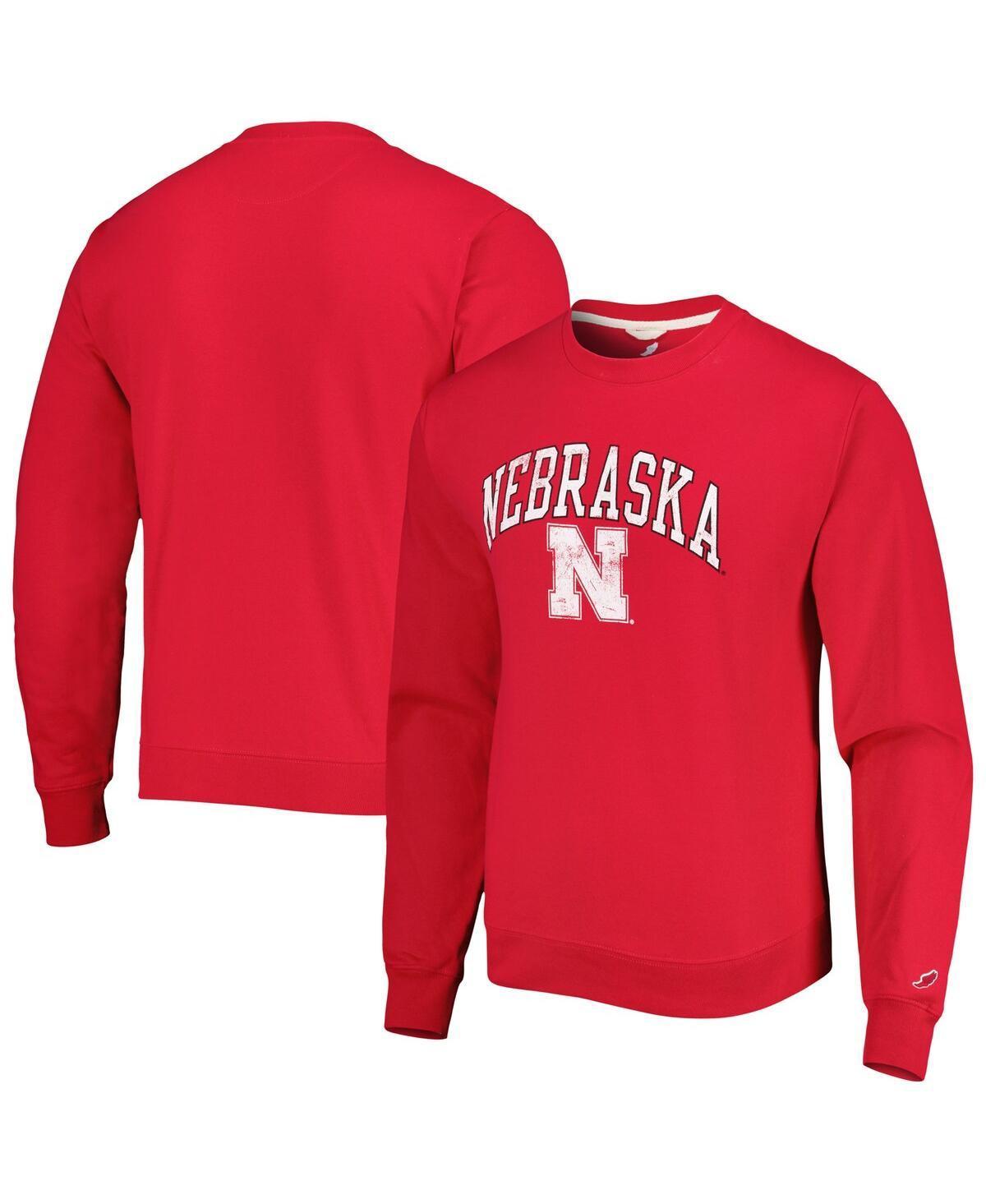 Mens League Collegiate Wear Scarlet Nebraska Huskers 1965 Arch Essential Pullover Sweatshirt Product Image