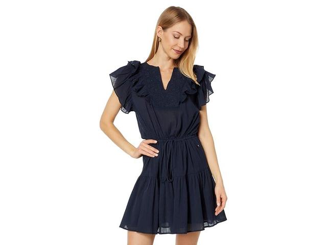 Tommy Hilfiger Tiered Ruffle Dress (Sky Captain) Women's Dress Product Image