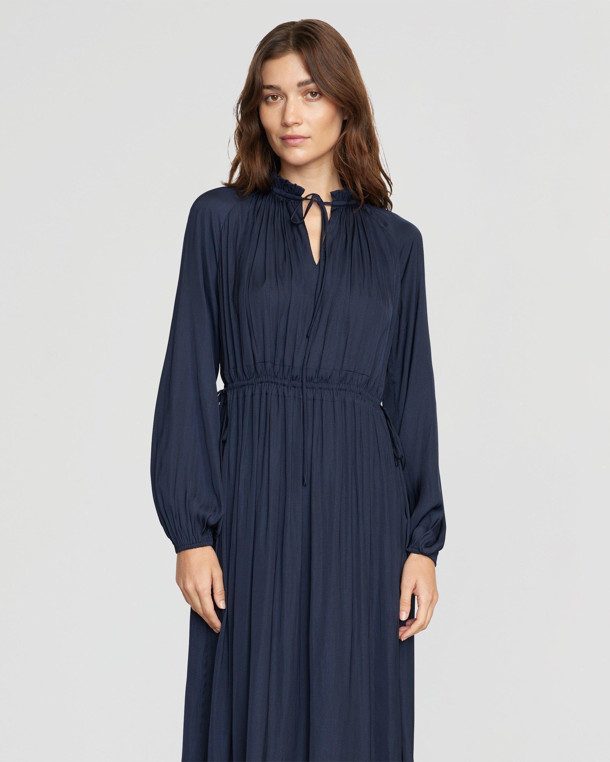 Magdalena Long Sleeve Plisse Dress Product Image