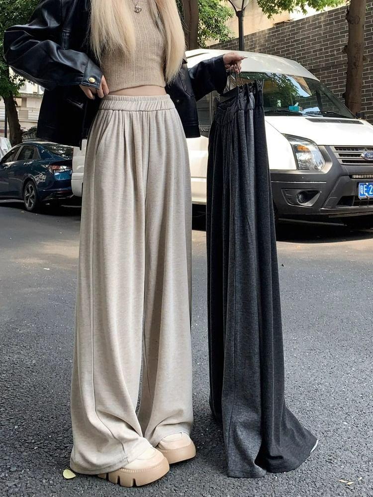 Elastic Waist Wide Leg Pants Product Image