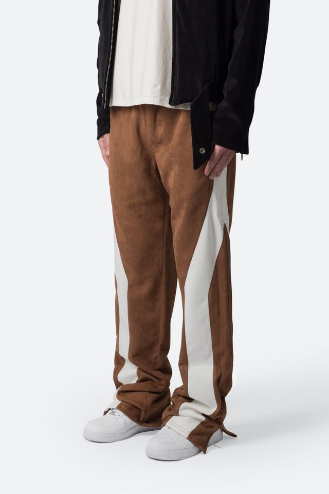 Suede Drawcord Pants - Brown Product Image