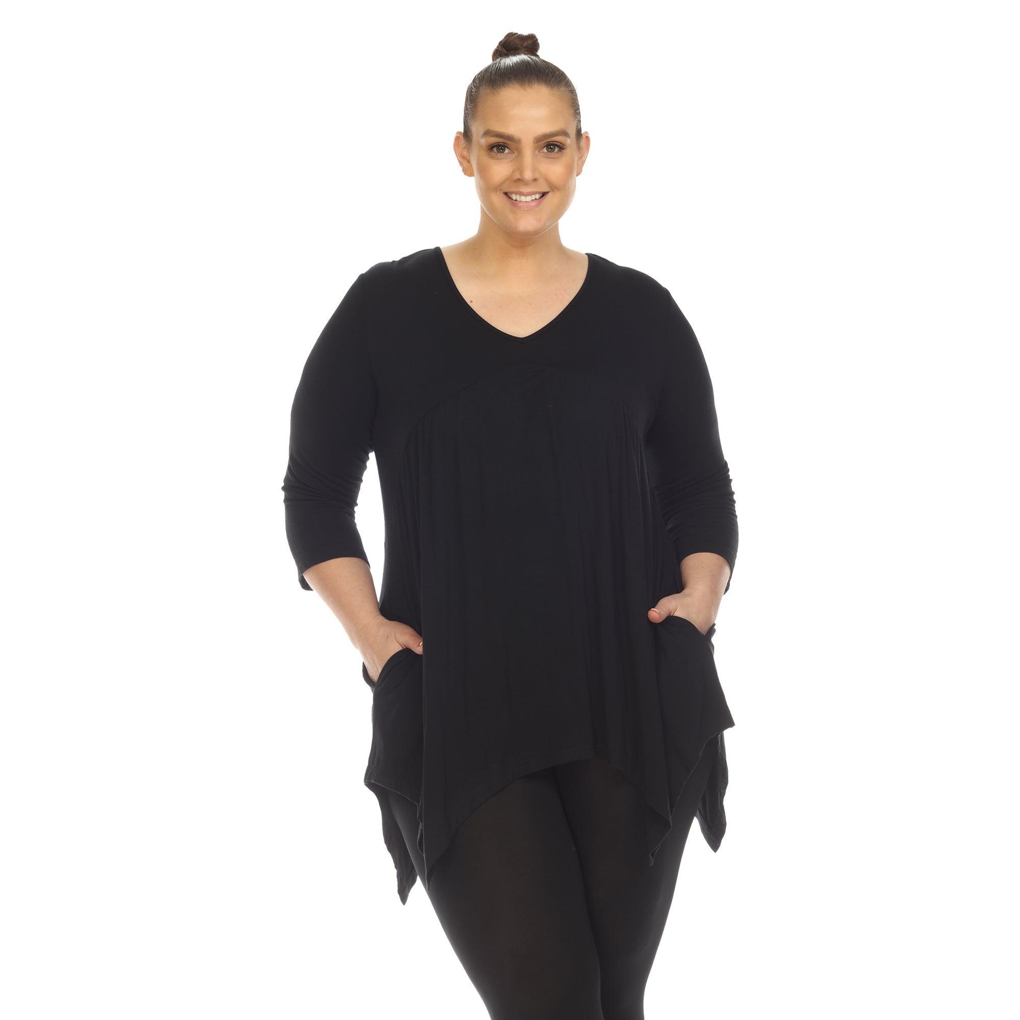 Empire Waist V-Neck Tunic Top - Plus Product Image