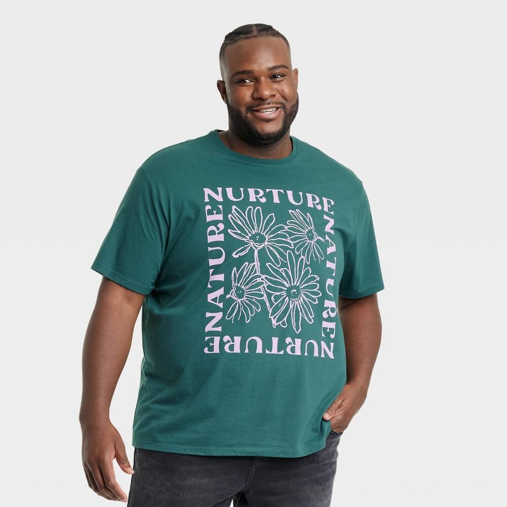 Mens Big & Tall Short Sleeve Crewneck Graphic T-Shirt - Goodfellow & Co Dark Teal MT Product Image