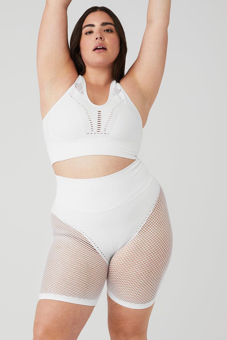 Seamless Open Air Bra - White Female Product Image