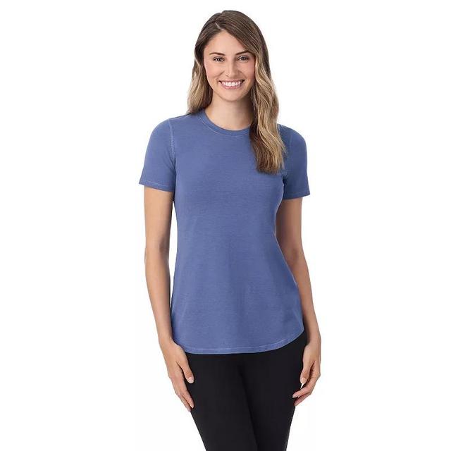 Womens Cuddl Duds Cottonwear Short Sleeve Top Product Image