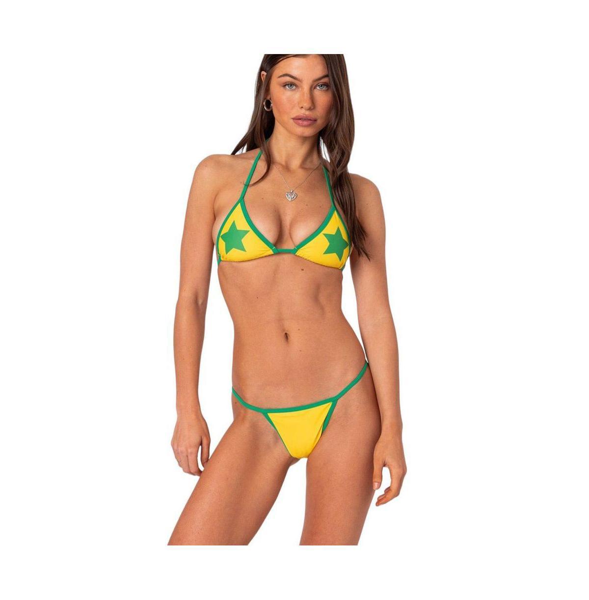 Edikted Womens International Girl Triangle Bikini Top Product Image