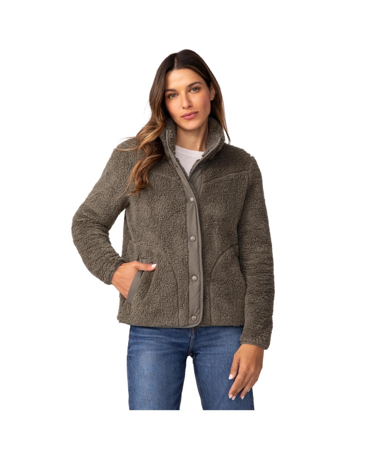 Free Country Womens Sherpa Butter Pile Button Front Jacket Product Image