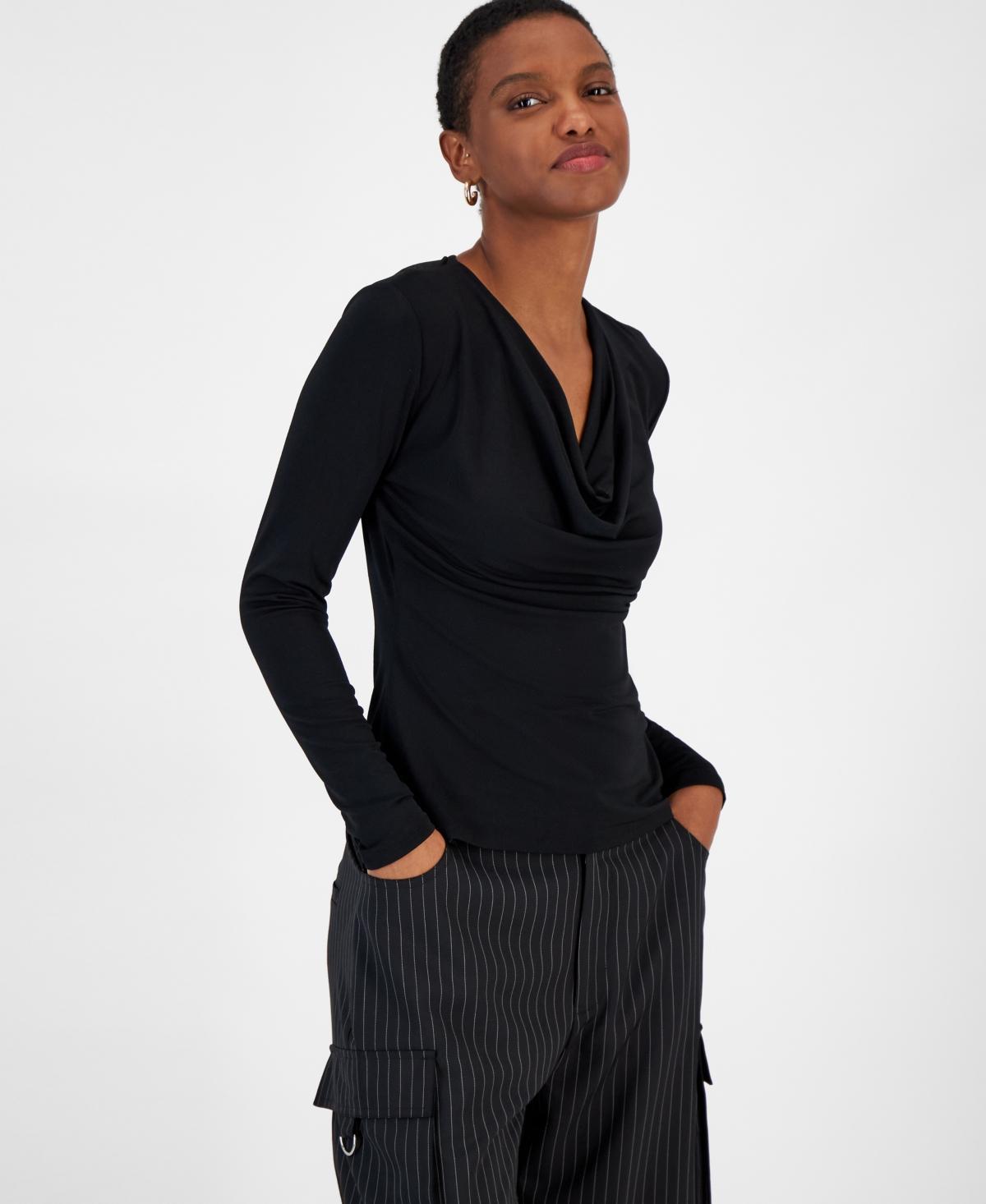 Bar Iii Womens Cowl-Neck Top, Created for Macys Product Image