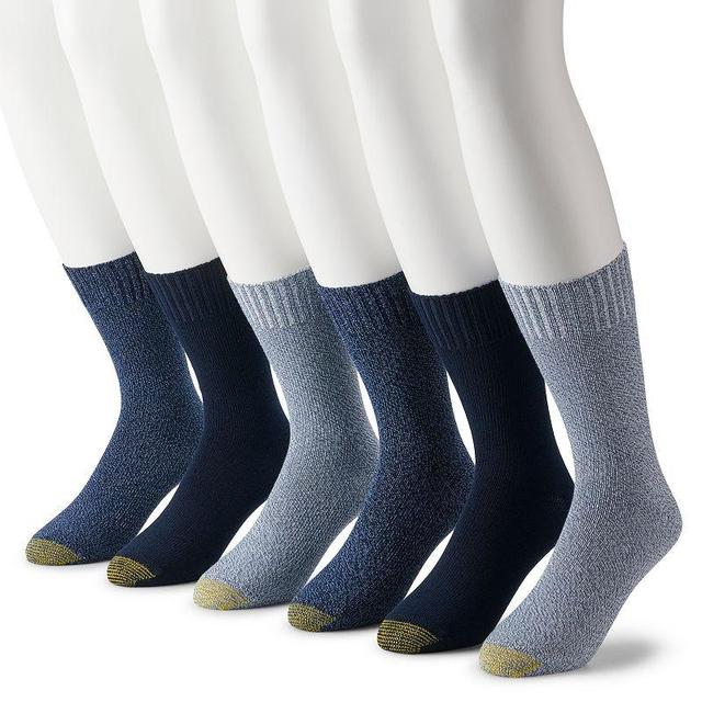 Mens GOLDTOE 6-pack Hudson Crew Socks Product Image