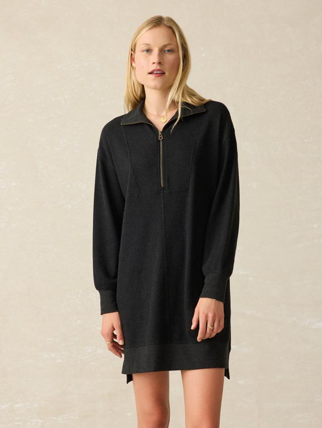 Legend™ Quarter Zip Dress - Heathered Black Twill Female Product Image