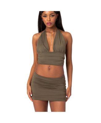 Edikted Womens Kenya Gathered Halter Top Product Image